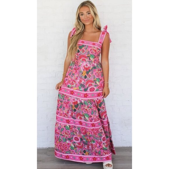 BEACH RIOT Charlotte Dress in Passion Floral Size Medium - Picture 1 of 11
